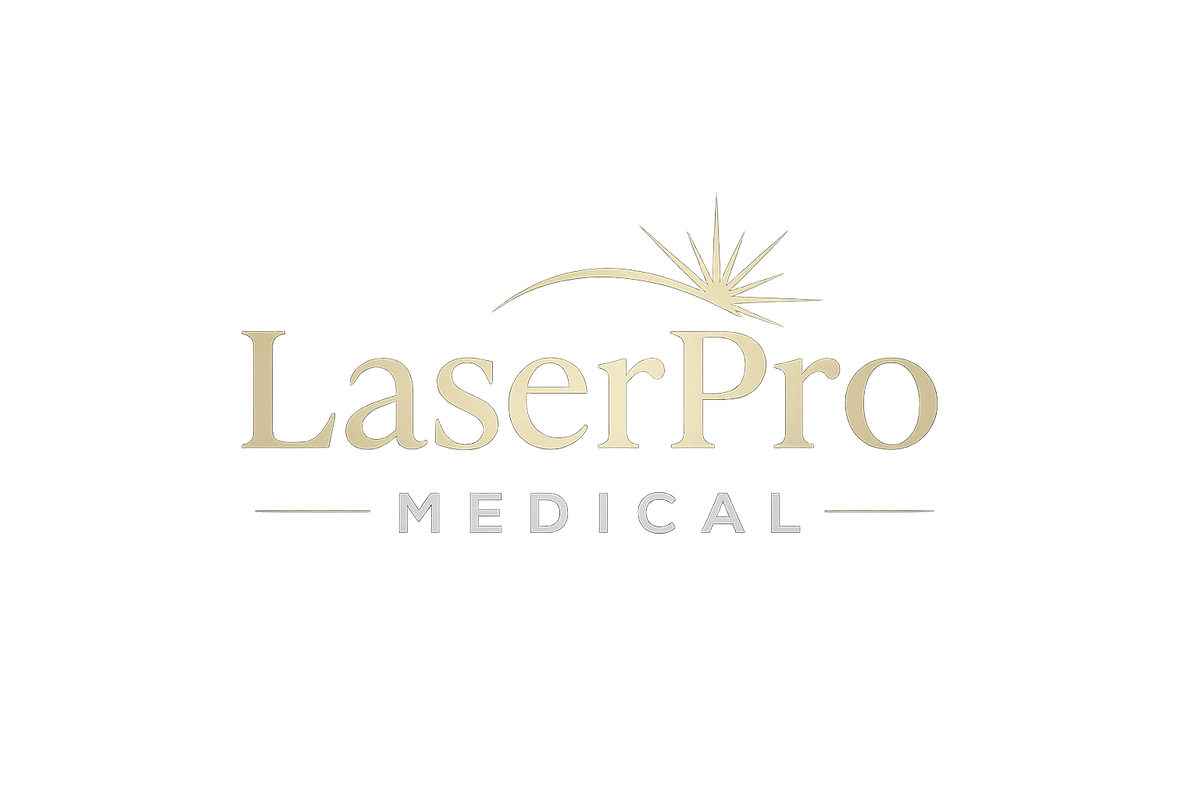 luxury logo for medical practice called laserpro